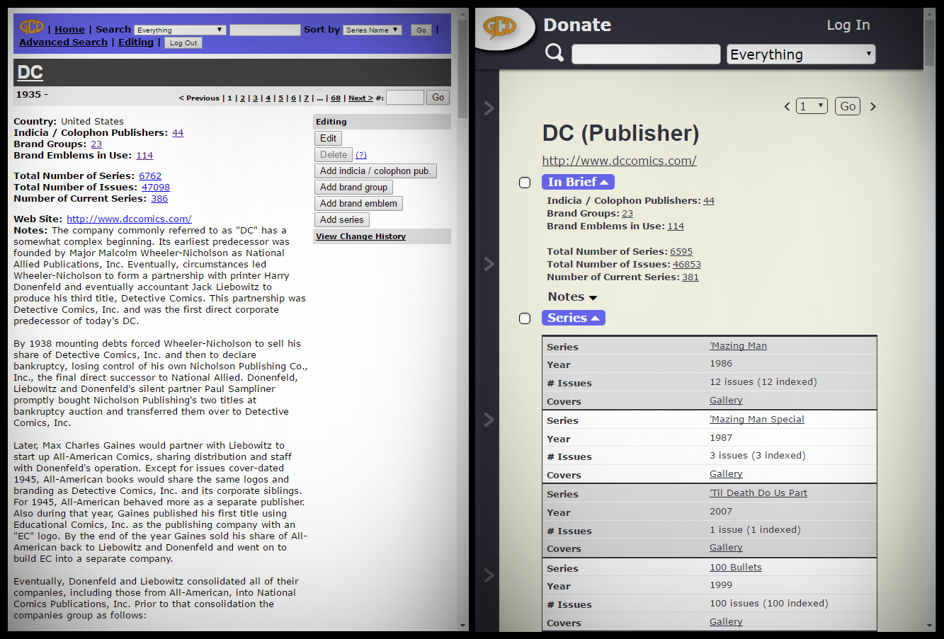 Responsive design with collapsing tables